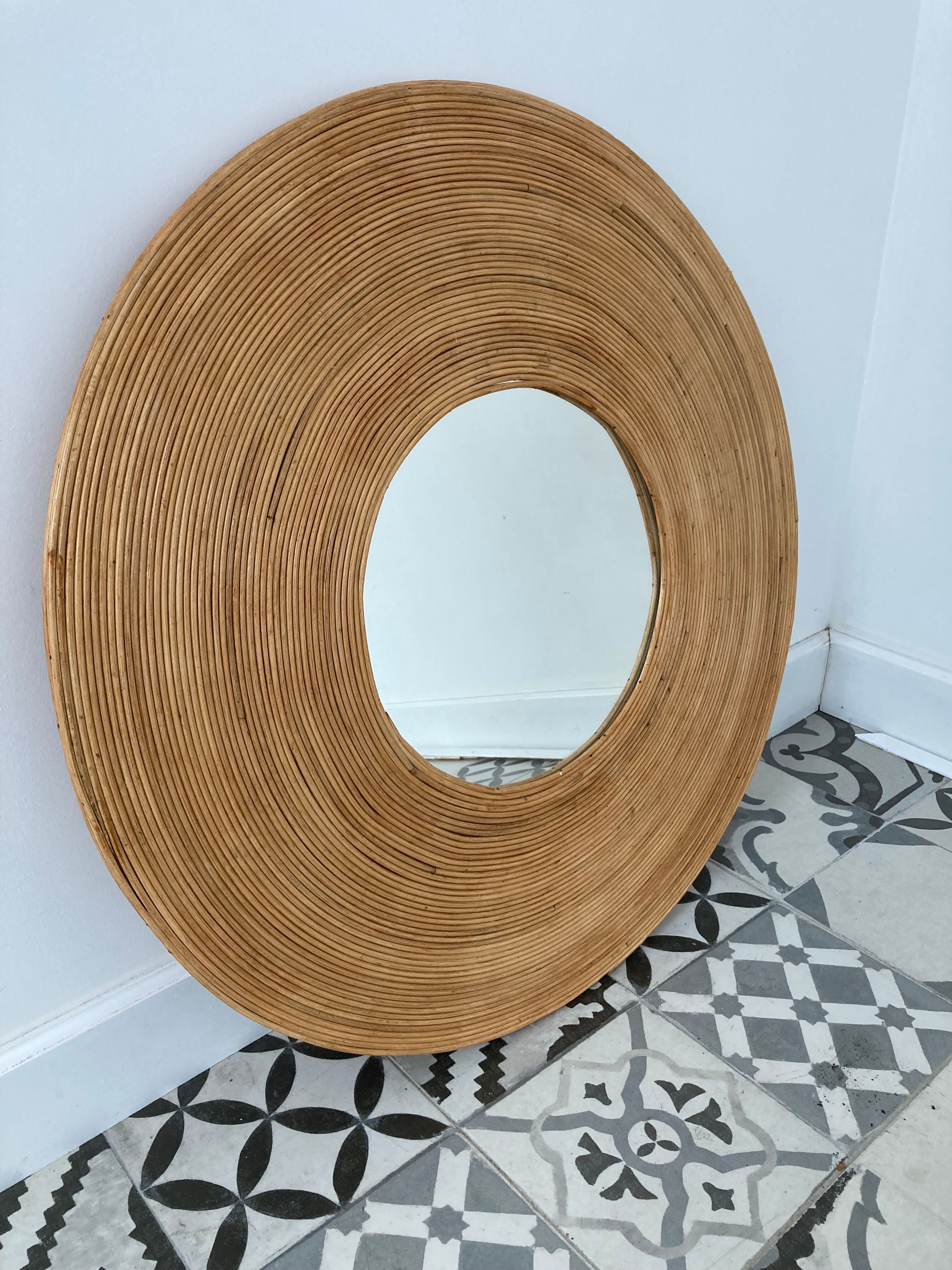 Wicker mirror