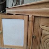 Sideboars-d 2 whitewashed oak doors and 1 beige ceramic door