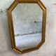 Octagonal Wall Mirror with Vintage Molded Gilded Wood Frame