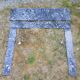 Grey marble fireplace