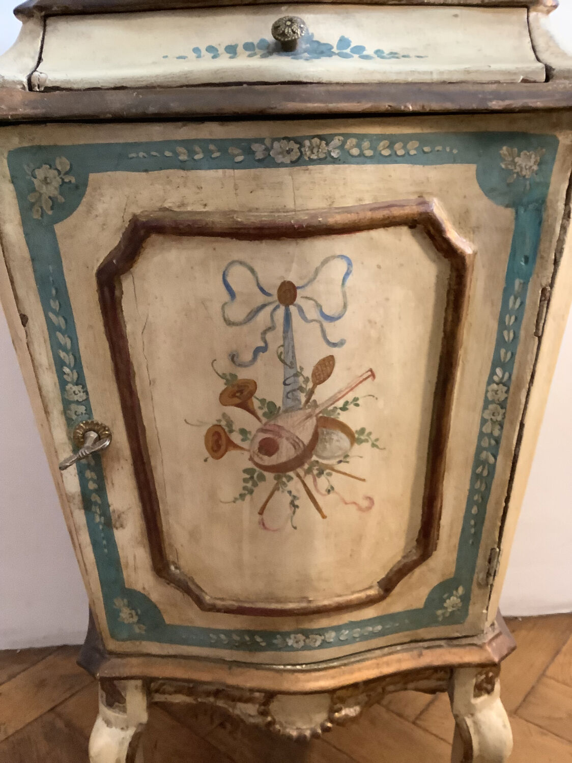 Vintage Venetian baroque style bedside table