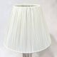 vintage crystal lamp base from the 1960s with a white ribbon shade
