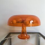 Orange nessino pose lamp for artemide by giancarlo mattioli