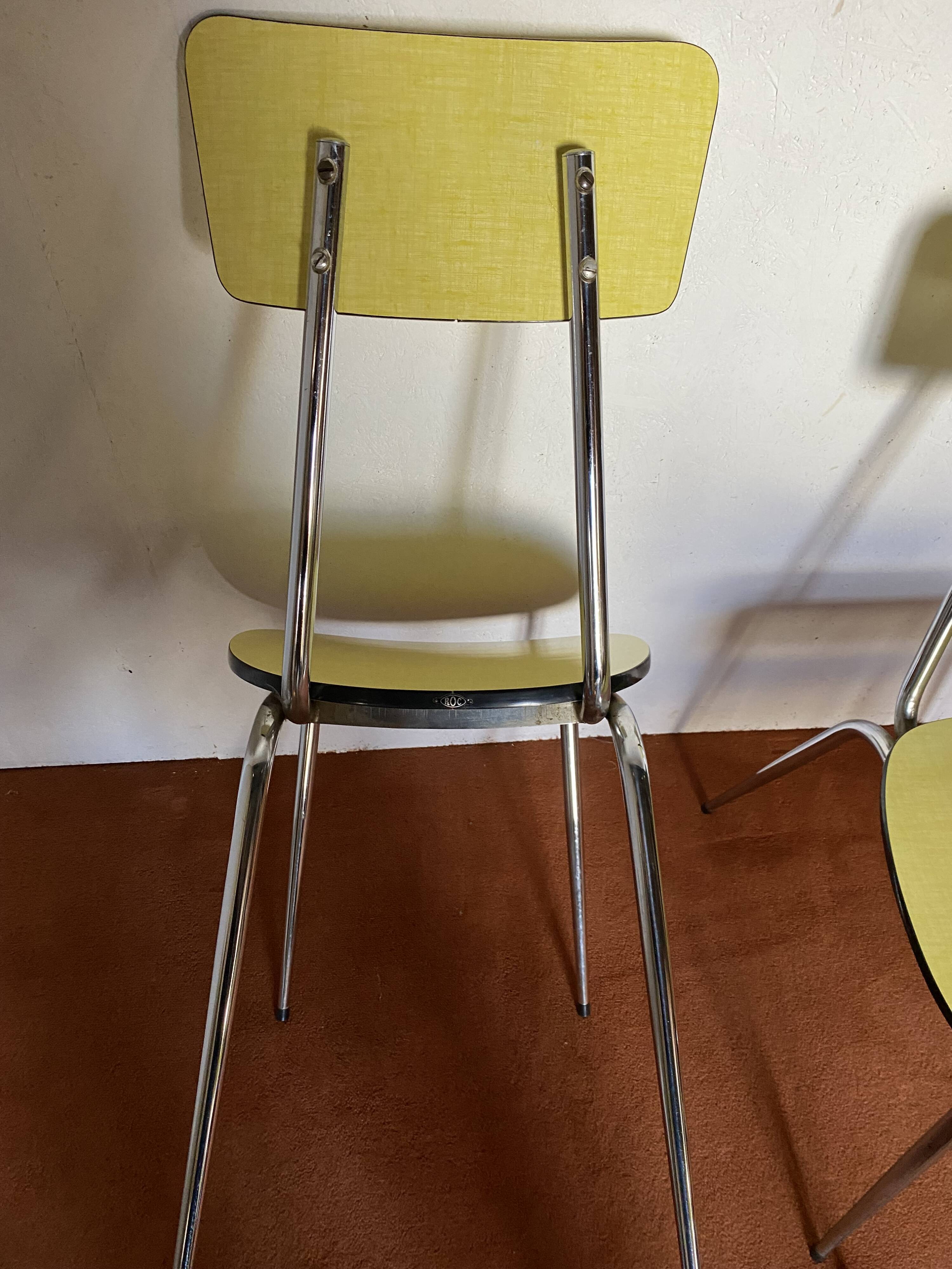 Yellow formica chairs