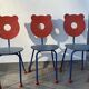 Lot de 3 chaises écoliers 1980's style Menphis