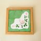 Earthenware tile trivet - contemporary hand-painted floral decor