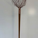 Italian Floor Lamp in Wood, Copper and Brass, Paolo Donatello, 1990s