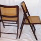 Duo de chaises pliantes cannées
