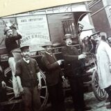 Old photograph 1900 Compagnie des chemins de fer de l'Ouest diligence Mont Saint Michel