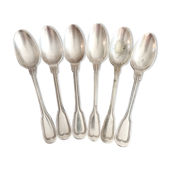 Lot de 6 cuillères Ercuis en métal argenté