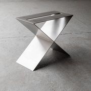 Contemporary stainless steel side table by Lena Coupez, Belgium, 2024