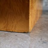 Table basse en loupe d'orme Alveo par Willy Rizzo pour Mario Sabot, 1972