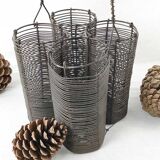 Basket holder 4 bottles in metal wire