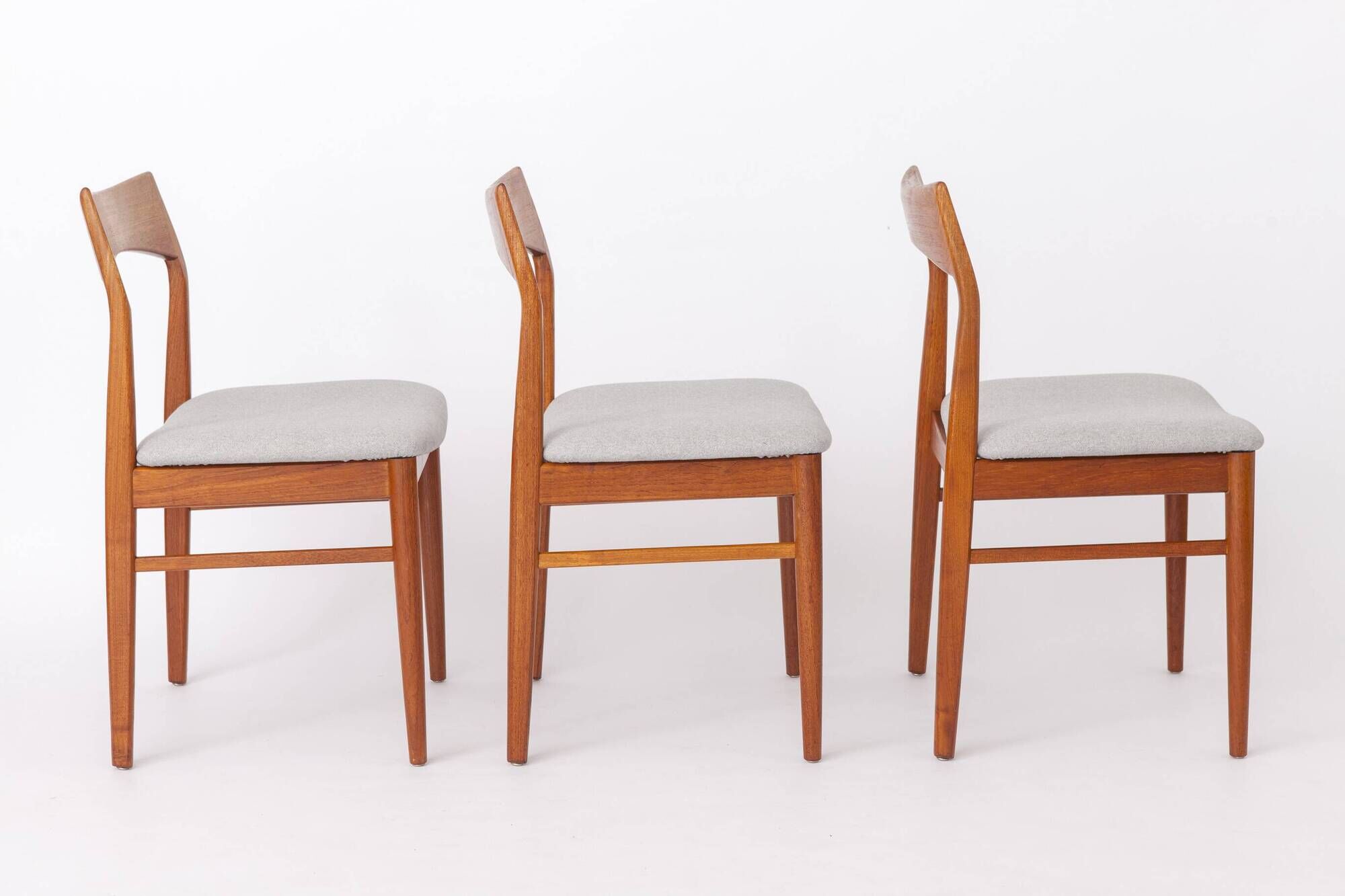 Set of 5 Henning Kjærnulf Teak Dining Chairs, Vejle Stolefabrik, Danish
