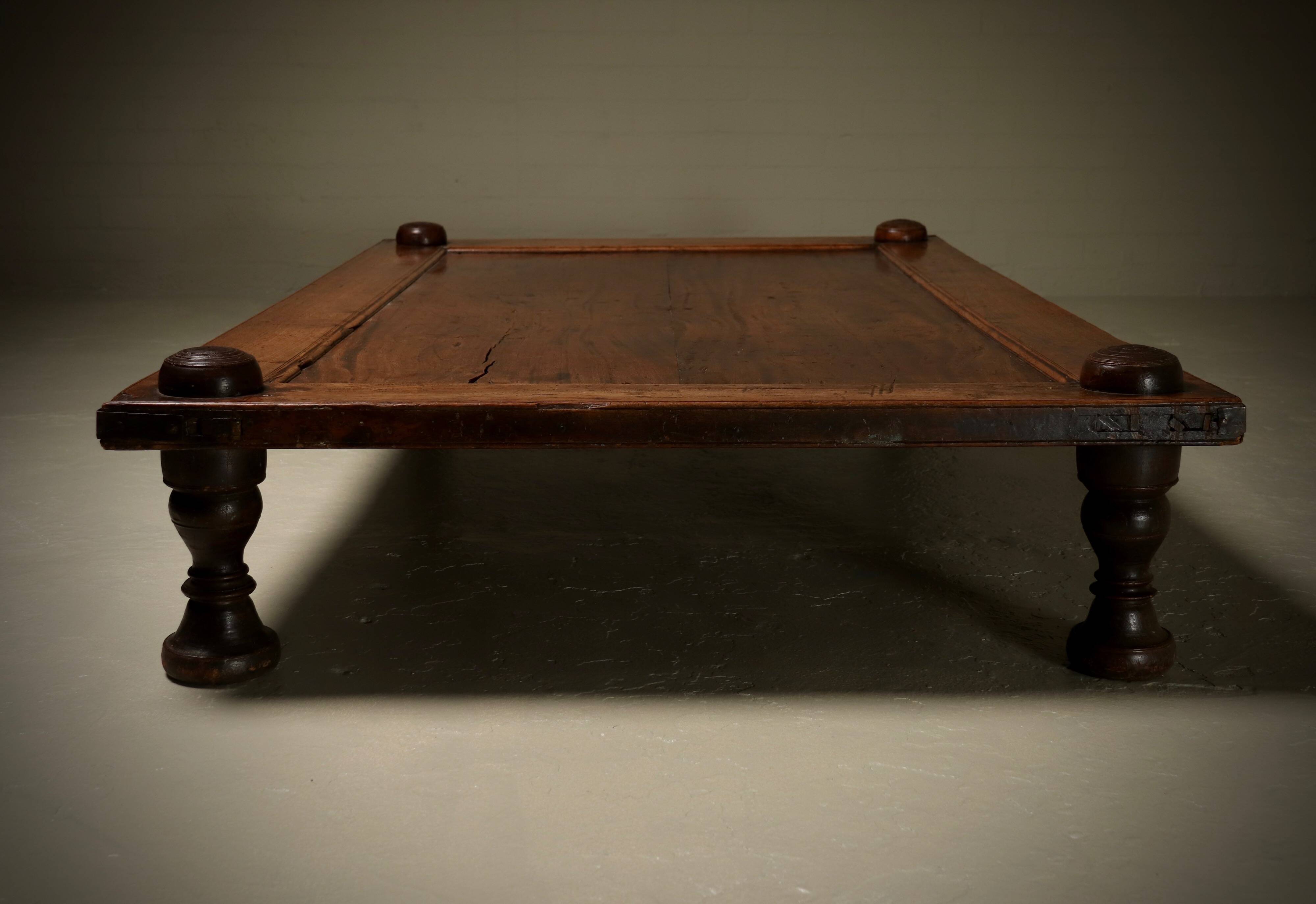 Monumental 19th Century Wabi Sabi Daybed in Tropical Hardwood