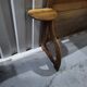 Authentic old vintage solid oak headboard in very good condition