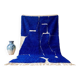 Handmade pure wool rug with blue patterns, 150/250 cm.