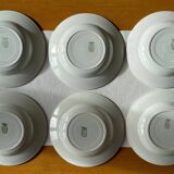 6 antique deep plates in earthenware from Saint-Amand (Nord)