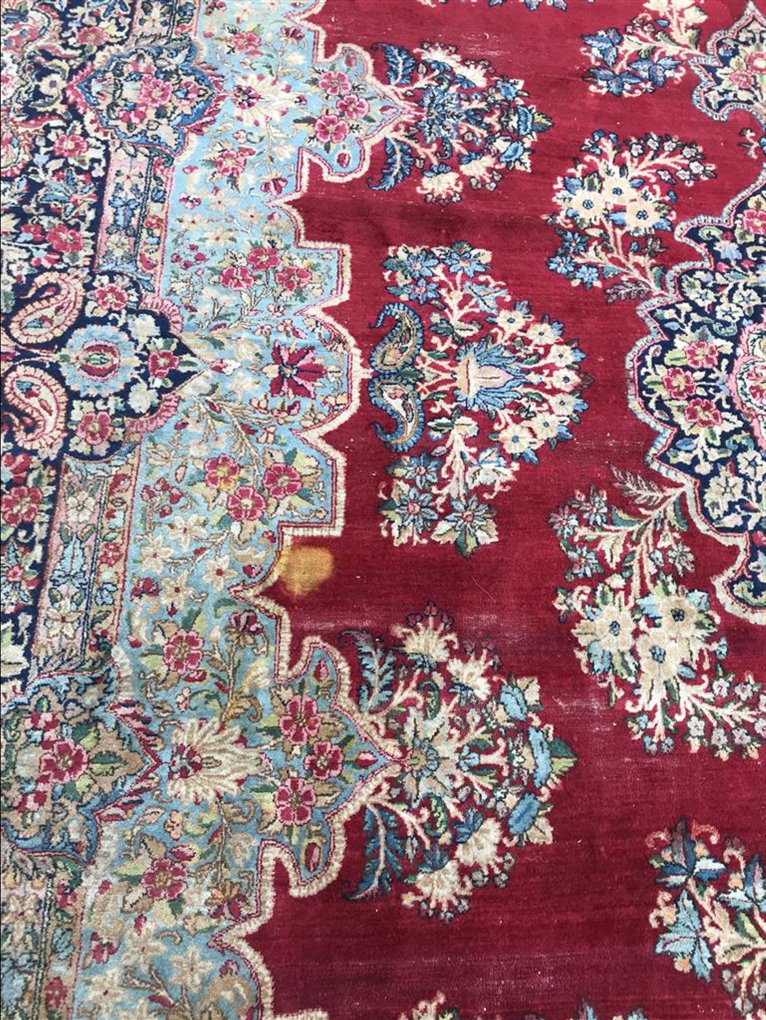 Persian Kerman rug handmade 273 x 353 cm