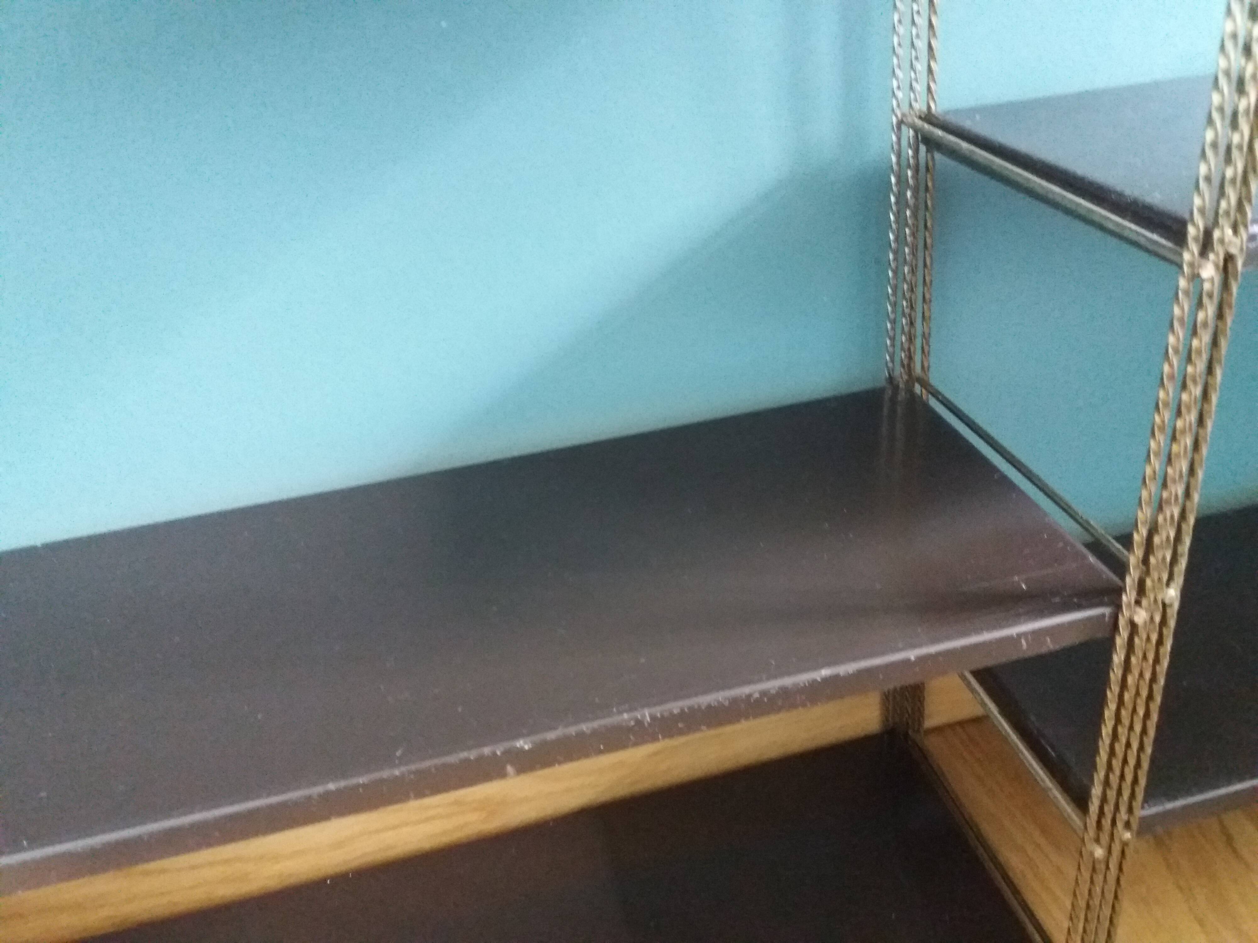 String twisted metal wall shelves