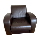 Leather club armchair