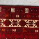 Vintage Afghan tribal prayer rug, hand-knotted from the 1950s.