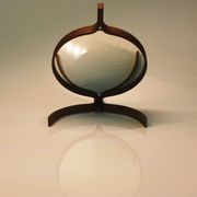 Teak mirror by Bech & Starup for Den Permanent Copenhagen, 1960.
