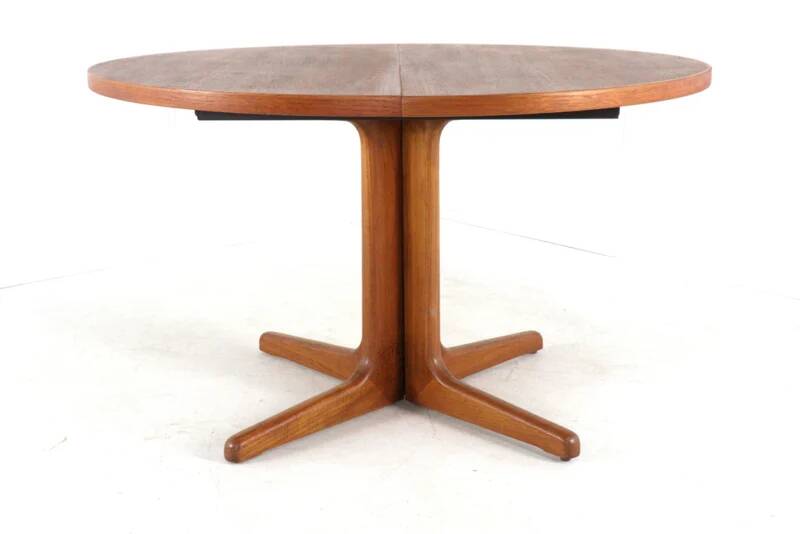 S. Burchardt Nielsen round (2x) extendable dining table danish design teak