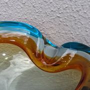 Murano Somerso glass ashtray, vintage decor