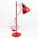 Red metal desk lamp