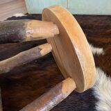 Round stool with pencil legs