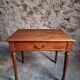 Antique oak writing table with drawer, French side table, console, solid oak desk, circa 1930–1950.