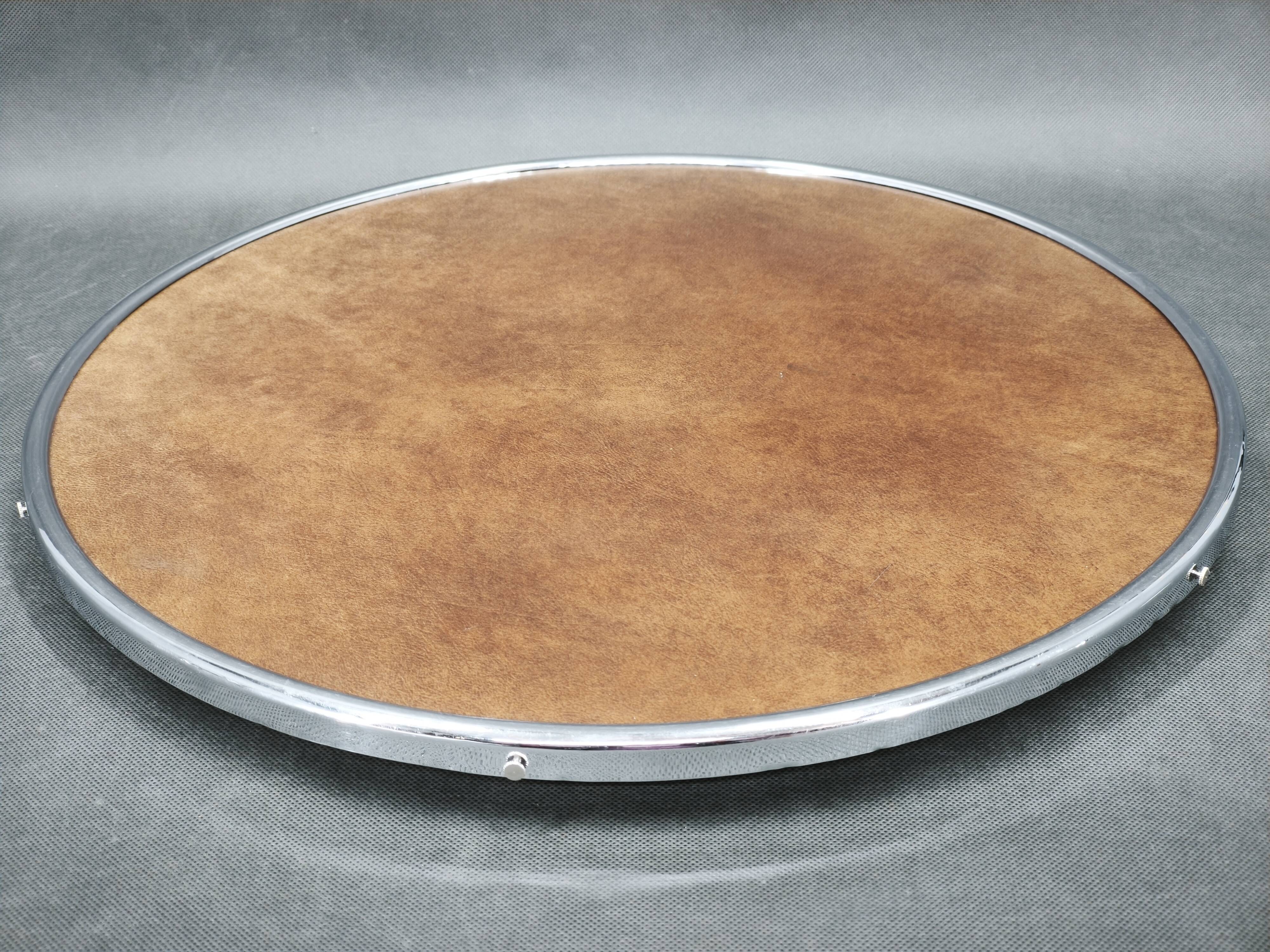 Elegant rotating serving tray Art Deco produced in Czechoslovakia in the 1940s.