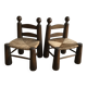 Pair of children's chairs or armchairs by Charles Dudouyt.