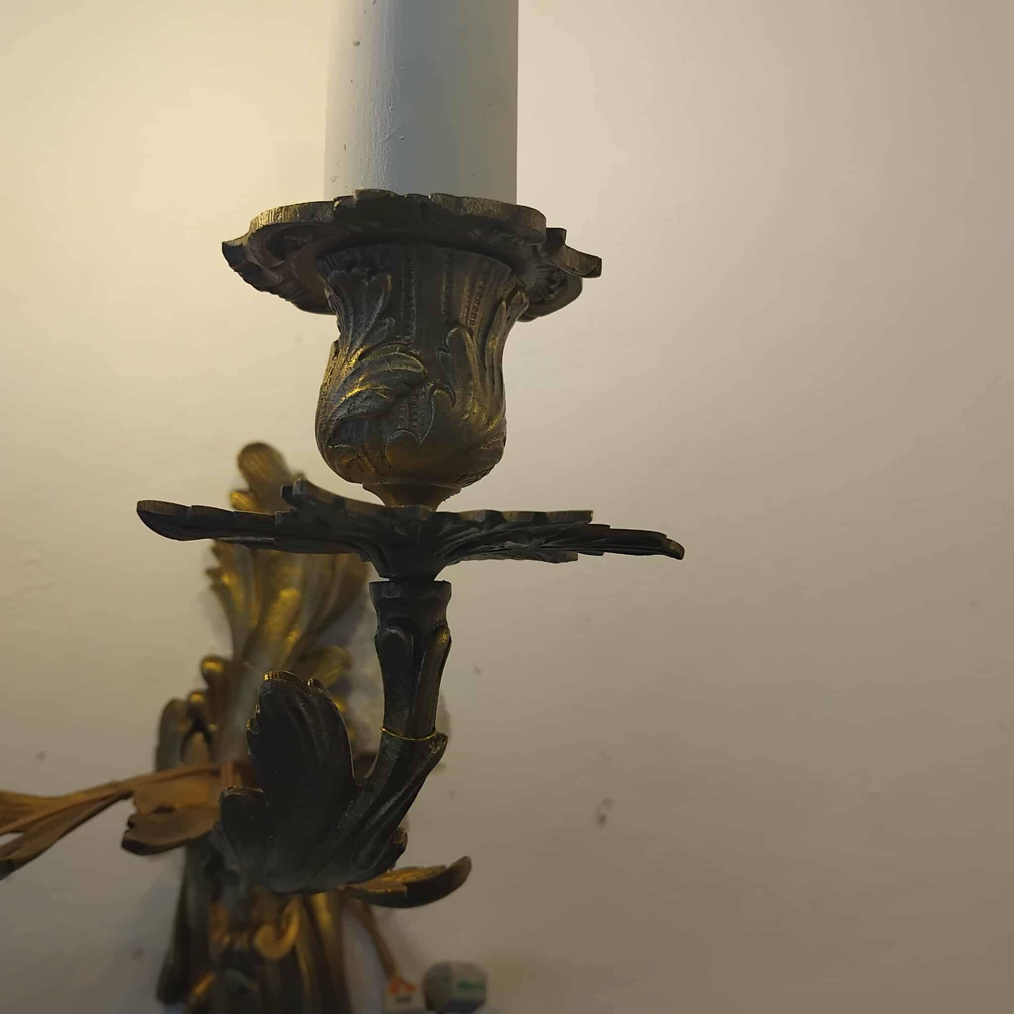 Pair of Louis XV style two-armed wall lights