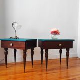 Paire de tables chevet vintage