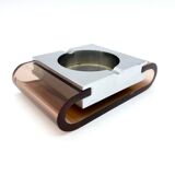Large plexiglass and chrome ashtray by “Michel Dumas”, 1970s