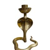 Bougeoir cobra en laiton
