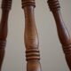 Square side table in solid oak, mid-century modern, 1960s.