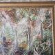 Oil on Canvas Painting Landscape Forest Hunting Scene signed M Pierret