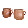 Old terracotta pots lot