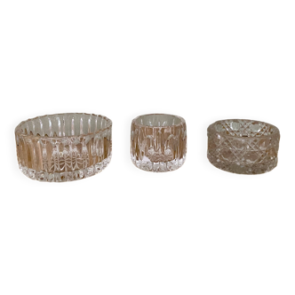 Set of 3 vintage glass ramekins