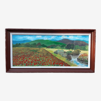 Table "poppies" 135x66