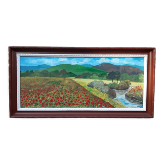 Table "poppies" 135x66