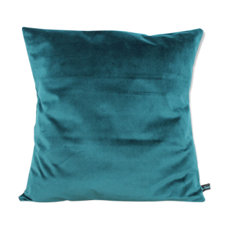 Turquoise velvet cushion cover