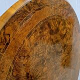Napoleon III era pedestal table in burr walnut
