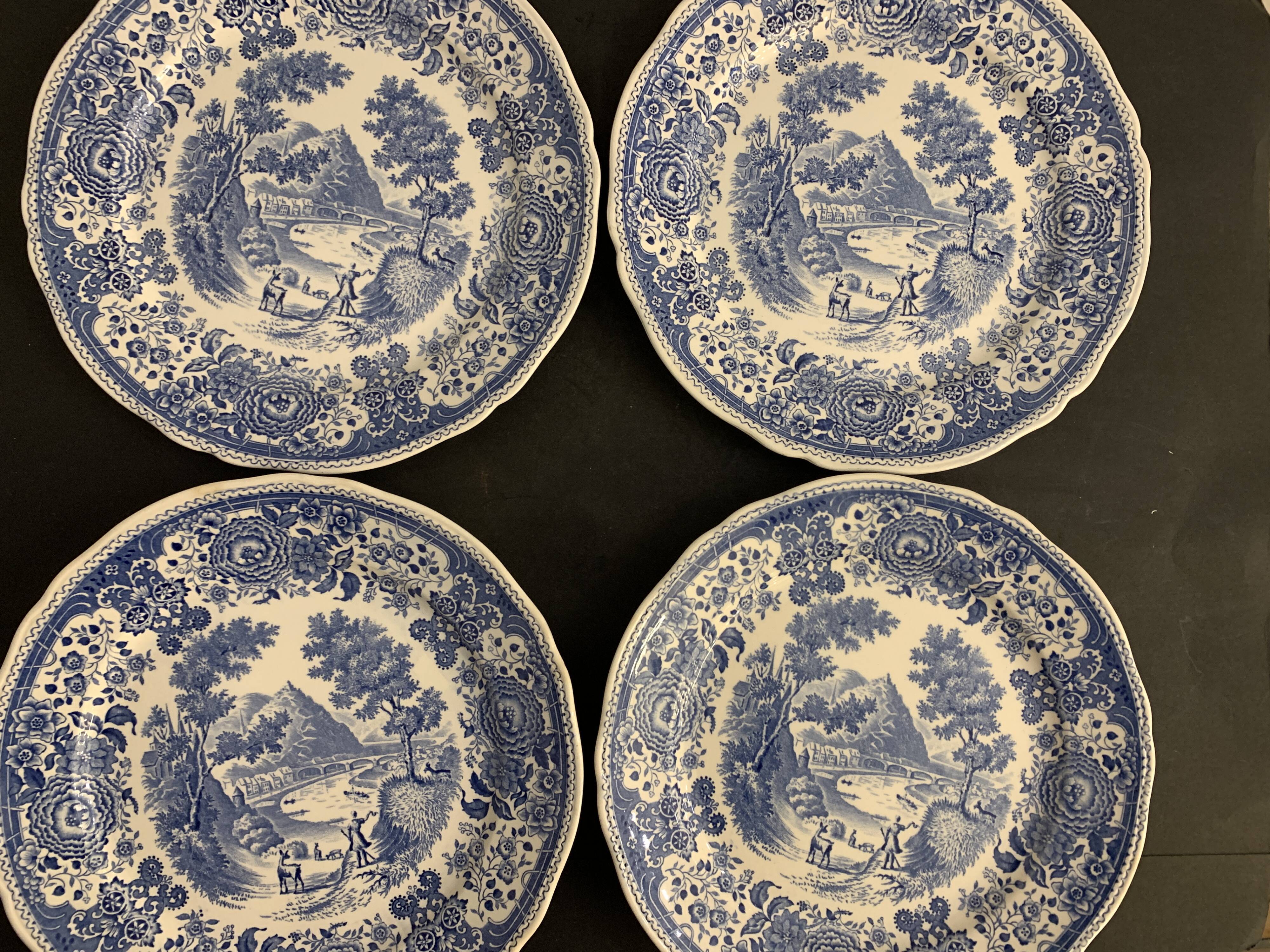 Set of 8 flat plates Villeroy and Boch Burgenland