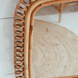 Rattan mirror vintage