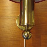 Pair of golden Scandinavian wall lights by Bergboms