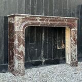 Louis XIV style fireplace in Levanto marble circa 1880